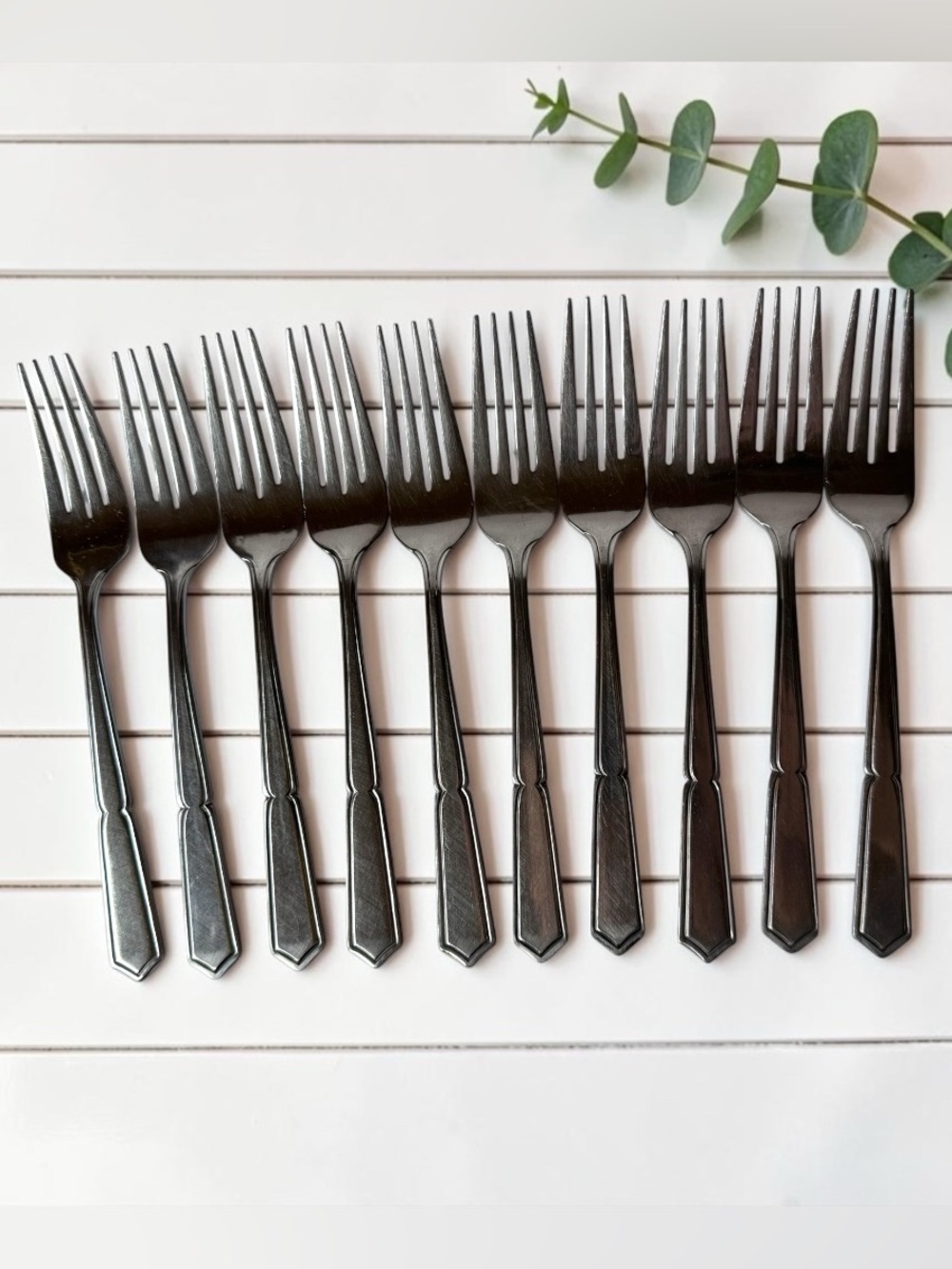 Rogers Co Stanley Roberts Crestvu Stainless Dinner Forks Set of 10 Korea